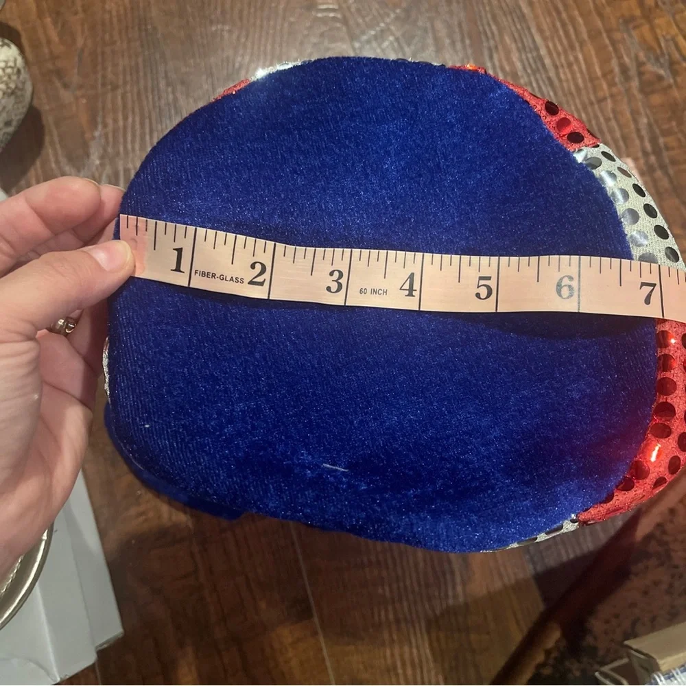Patriotic Flag Bucket Hat Stars Stripes Sequin Red White Blue 10